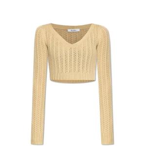 Max Mara 브이넥 긴팔 탑 IFREM2421366011 003 TP944256774