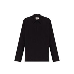 나누쉬카 브이넥 스트레이트 헴 셔츠 NM22PFSH01199 BLACKHEATHER TP944278194