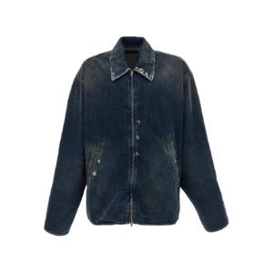 25 SS 발렌시아가 디스트레스드 데님 재킷 831691TSW714011 TP439359370