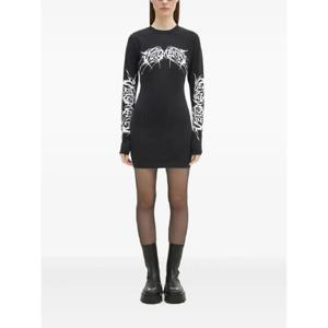 25 SS 베트멍 로고 프린트 긴소매 미니 드레스 WA66DR630BW TP439309124