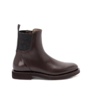 25 SS Brunello Cucinelli 모닐리 체인 레더 앵클 부츠 30mm MZOLG3033C8279 TP439320072