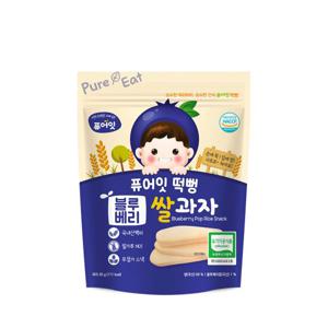 퓨어잇 떡뻥 유기농 블루베리 쌀과자 아이 간식