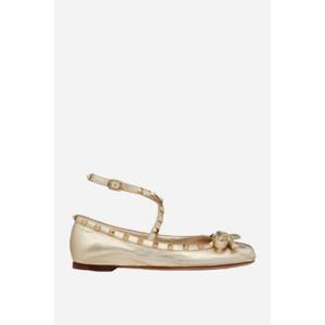 VALENTINO GARAVANI Rockstud ballet flats in laminated nappa 4W2S0HB6JXHR16