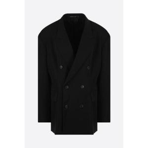 BALENCIAGA 신치드 더블 브레스티드 울 재킷 773357TNT391000