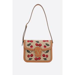 VALENTINO GARAVANI 9TO5 자카드 라피아 숄더백 6W0B0R15IXMR9F