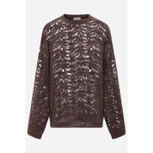 BRUNELLO CUCINELLI 스팽글이 달린 리넨과 실크 블렌드 스웨터 MGD562310C3974