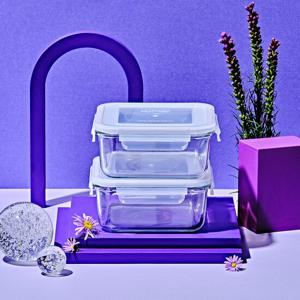 글라스락 클래식 라일락 1200ml 2조