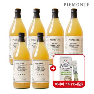 피에몬테 유기농 애사비 사과식초 1L 6병+스틱 15개