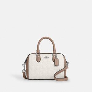 COACH 미니 로안 크로스바디 백 블로킹 시그니처 레더 CY744-SVXI6 씰바/척/토우