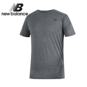 뉴발란스 남성 P100 헤더테크 반팔티(NBNE936021-17)_다크 그레이