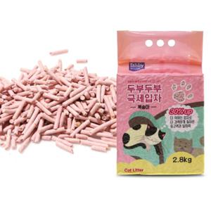 고양이 모래 두부두부 모래 극세입자 2.8kg 복숭아