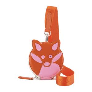 메종키츠네 넥 지갑 KU05329LC0029 NEON ORANGE
