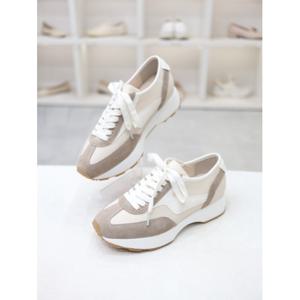 [코디엘루]심플 캐주얼 가죽 세무 여성 운동화 5cm CDMD500683