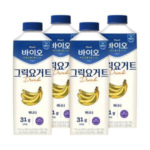 [매일유업]매일 바이오 그릭요거트 드링크 바나나 710ml 4개