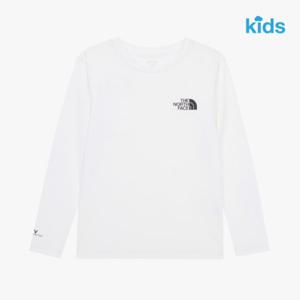 [노스페이스키즈] (NT7TR20S_화이트) 키즈 서프사이드 긴팔 라운드 티   NKUS