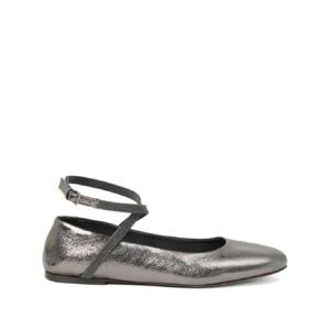 Brunello Cucinelli 메탈릭 이펙트 발레리나 플랫 MZDEC3060C4217