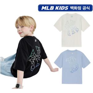 MLB키즈 그라데이션 모노그램 반팔티셔츠 (7ATSM0453BK)