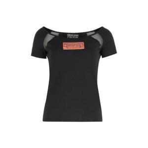 Versace 진스 꾸뛰르 로고 패치 크루넥 티셔츠 78HAH618J0035 899 TP942034486