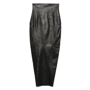 25 SS 릭오웬스 레더 맥시 스커트 RP02E4344LBY TP439337236