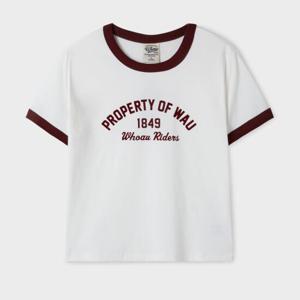 [후아유]여성 Biker Ringer T-shirt WHRAF3891F