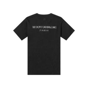 우영미 실버 크롬 백로고 티셔츠 블랙   22FW W223TS08708B