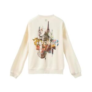 우영미 시티 그래픽 스웨트셔츠 아이보리   24FW W243TS29724I