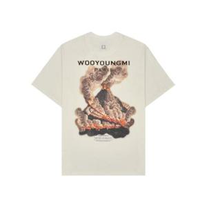 우영미 볼케이노 백로고 티셔츠 아이보리 W233TS04702I