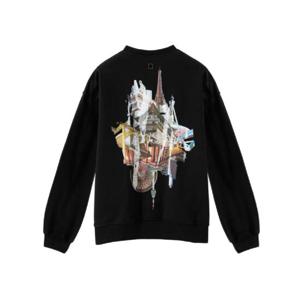 우영미 시티 그래픽 스웨트셔츠 블랙   24FW W243TS29730B