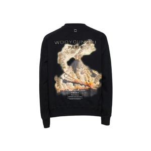 우영미 볼케이노 백로고 스웨트셔츠 블랙   23FW W233TS24715B