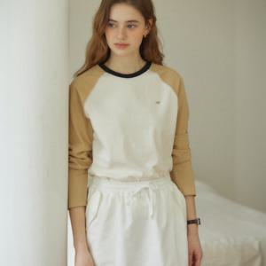 [아워호프] Two-tone Raglan T-shirt - Beige [H25SP2-TS36-BEI]