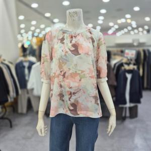 [레노마레이디]아트웍 프린트 블라우스 R2G21WBL060