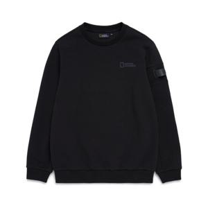 [내셔널지오그래픽 키즈] K221USW210 블루핀 로고 맨투맨 CARBONBLACK