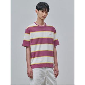 [빈폴멘] 싱글 컬러블럭 라운드넥 티셔츠  오키드 BC4542K04V