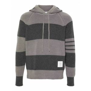 [THOM BROWNE] 남성 스웨트셔츠 스웨터 스트라이프 니트 후디 MKA513AY2011982 Grey /8