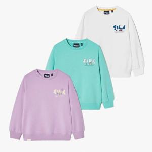 휠라키즈(FILA KIDS) (FK2POH1401X) Travel club 캠핑 그래픽 맨투맨 아동티셔츠