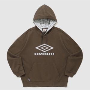 엄브로 공용 브리티시 캐주얼 체크 후드 티셔츠 B1 UQ111CHD21 BRW BLK OMG