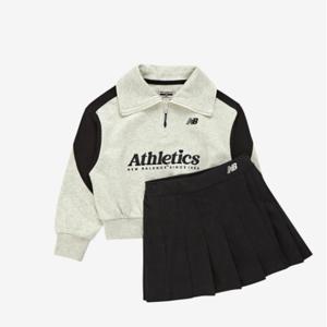 뉴발란스 키즈 반집업 스커트 셋업 B1 NK9YF1802G 33 64