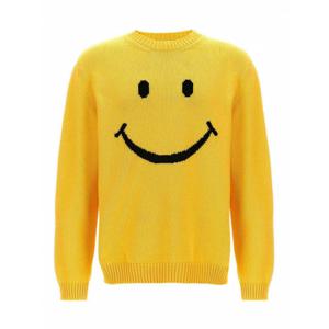 [MOSCHINO] 남성 크루 넥 Smiley 스웨터 091502070028 옐로우 /8