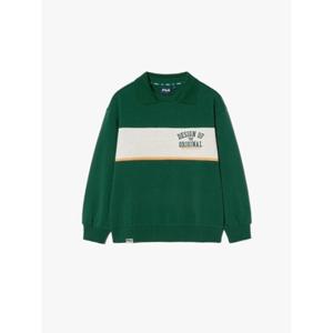 휠라키즈(FILA KIDS) (FK2POH1301X DGR) 카라 배색 맨투맨 아동티셔츠