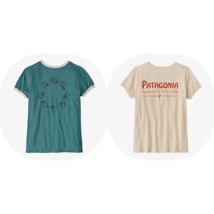 [파타고니아코리아] 37737Q5 우먼즈 워터 피플 오가닉 링어 티셔츠 Water People Organic Ringer Tee PG