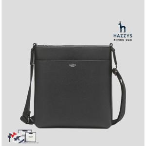 [인기신상] HJBA5E892BK_남성 블랙 로고배색 가죽 크로스백