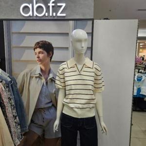 Ab.f.z DP01 헨리넥줄무뉘카라반팔니트 AFZ1HW62