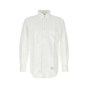 THOM BROWNE 흰색 옥스포드 셔츠 MWL010EF0313 100