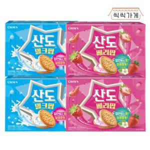 크라운산도 베리팝 161g x 2ea + 밀크팝 161g x 2ea