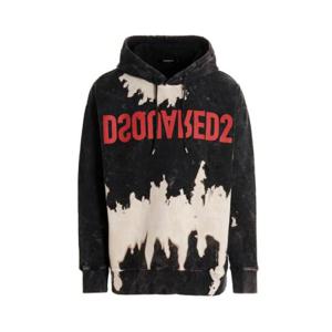 Dsquared2 리버스 로고 프린트 디스트레스드 블리치 후드티 S74GU0654S25539 961 TP942881166