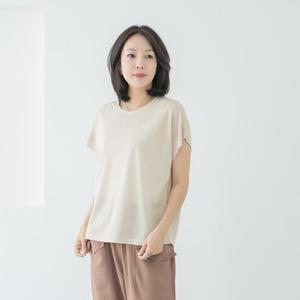 엄마옷 마담4060 라운드넥 데일리룩 드롭숄더 베이직 무지티셔츠 가오리핏-ZTE2506049-