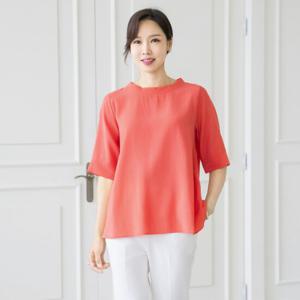 엄마옷 마담4060 데일리 심플 베킨보트넥블라우스 베이직-ZBL2506062-