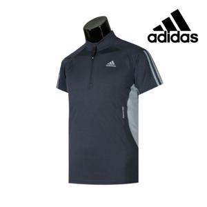 [ADIDAS]아디다스 남성 여름 반팔 집업티셔츠/P44487