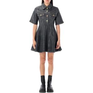 가니 미디 원피스 J18026986 006 WASHED BLACK