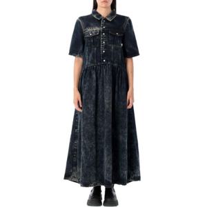 가니 미디 원피스 J17576779 055 WASHED BLACK